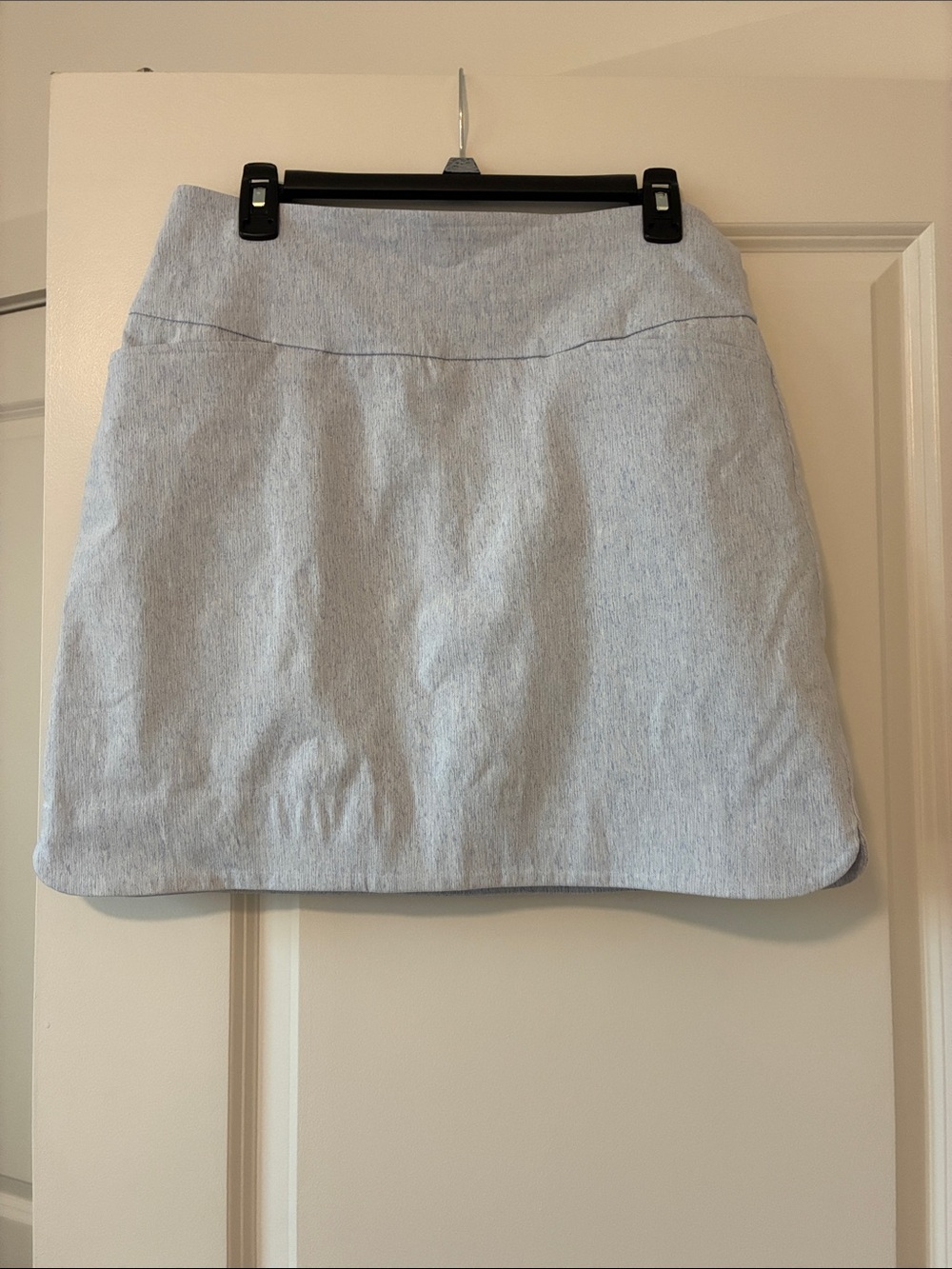 Light Blue Mini Skirt with Clean A-Line Shape